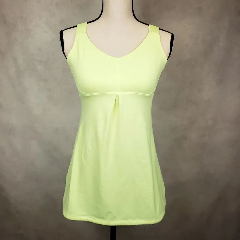 Lucy Tech neon green yellow athletic tank Small